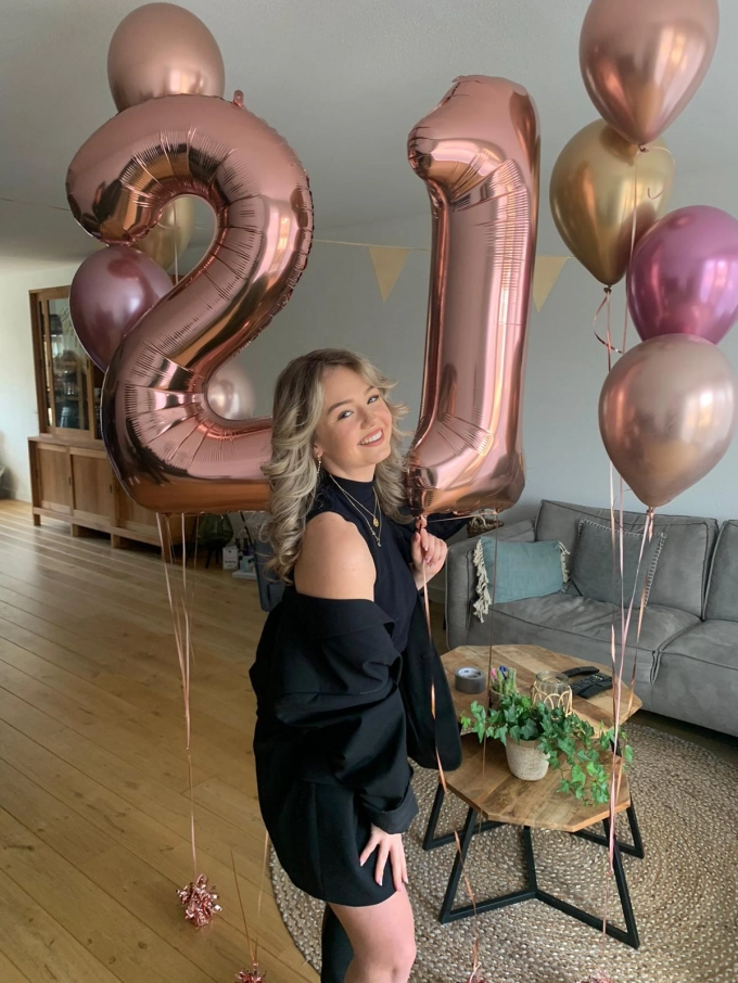 Helium XL cijfers rose goud