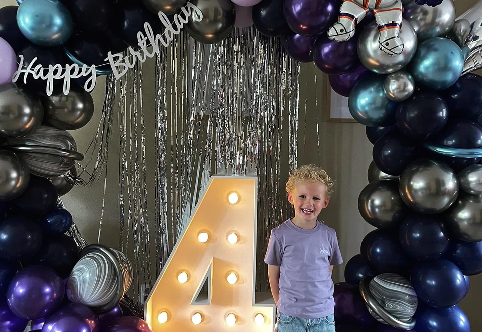 Balloncirkel Full Round met lichtcijfer