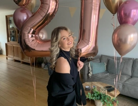 Helium XL cijfers rose goud