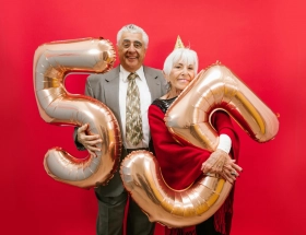 Helium XL cijfers rose goud